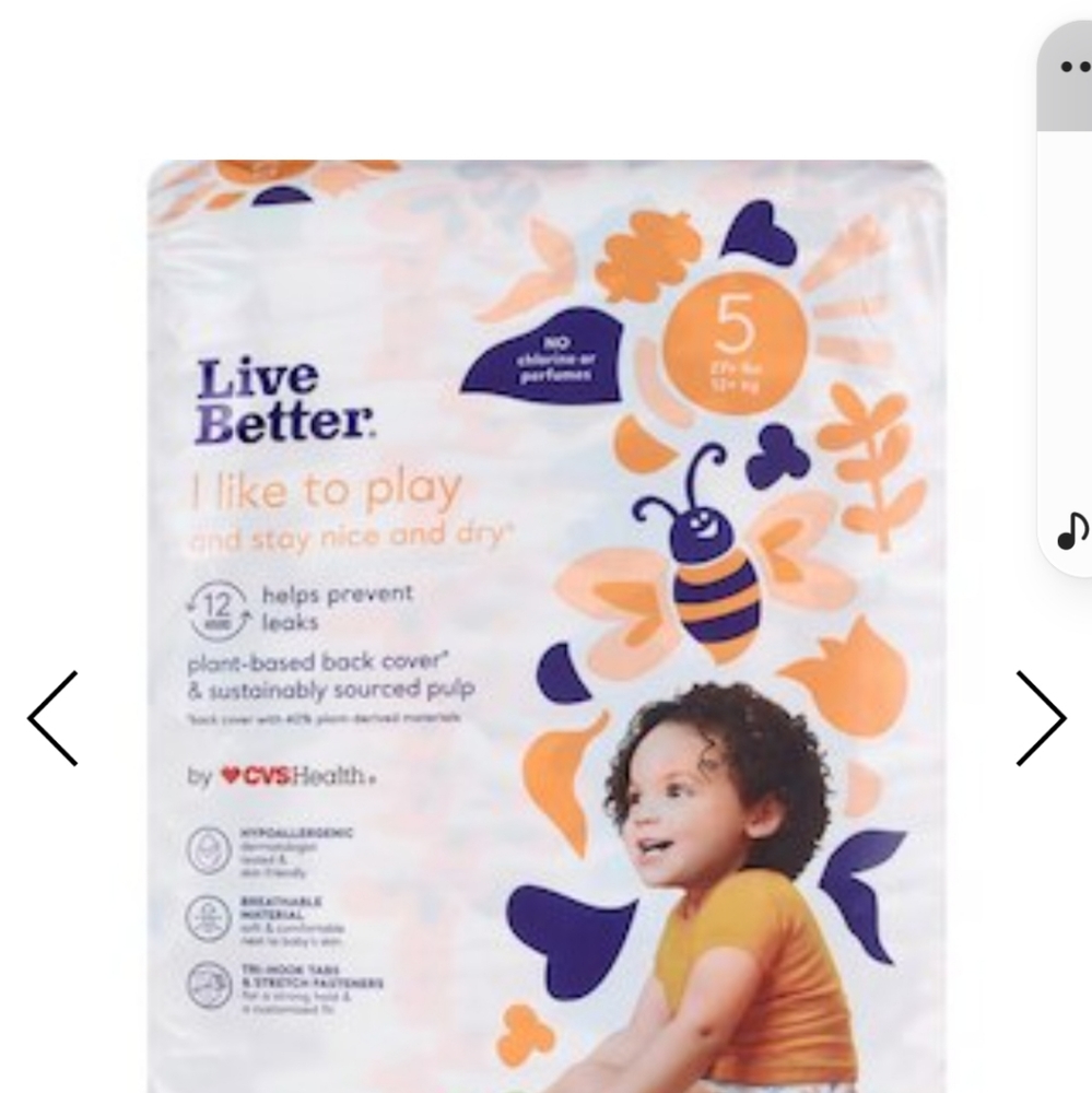 New 22 count CVS Pharmacy (NYS) Smart Fit Size 5 Diapers